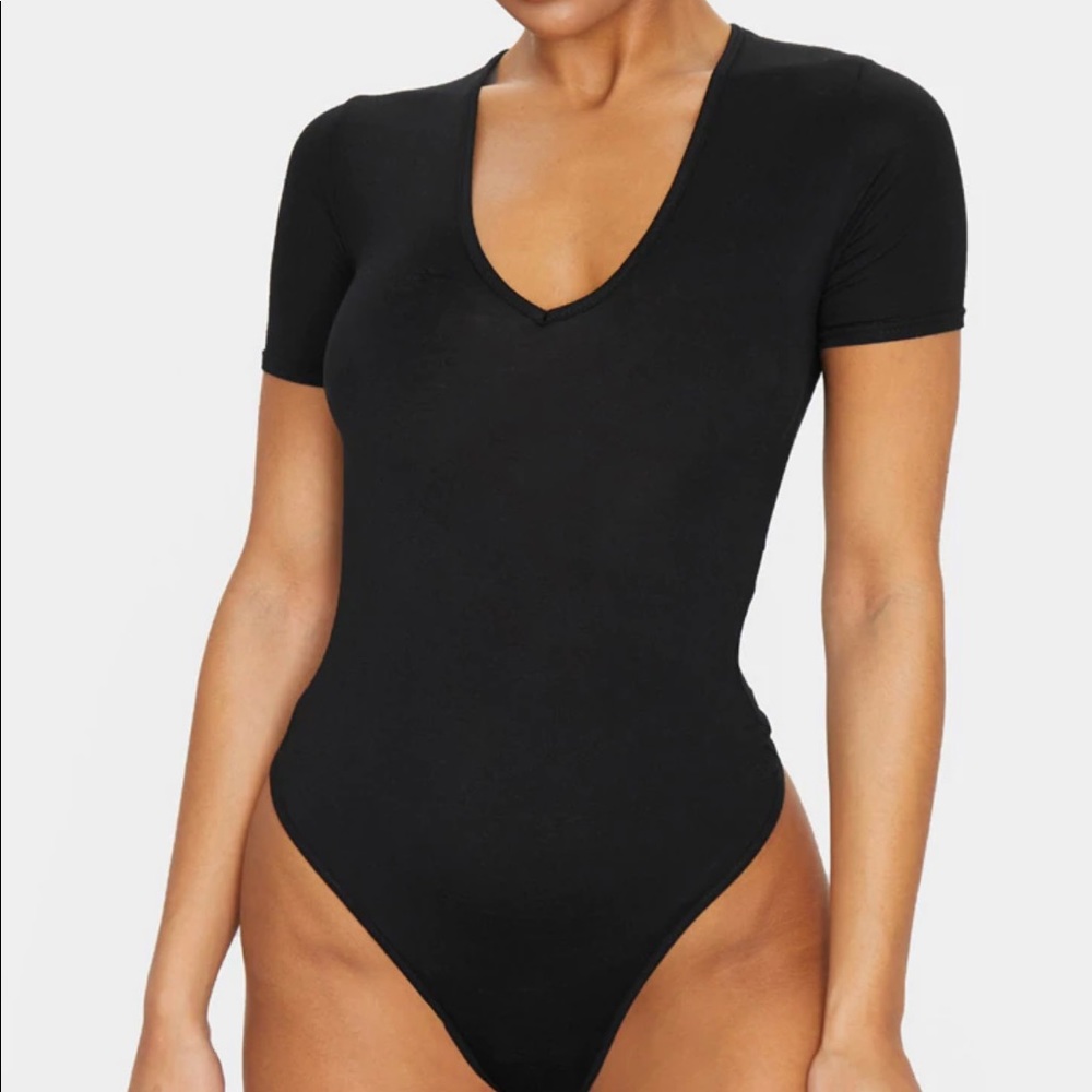 Bebe Black Nylon/Spandex Bodysuit